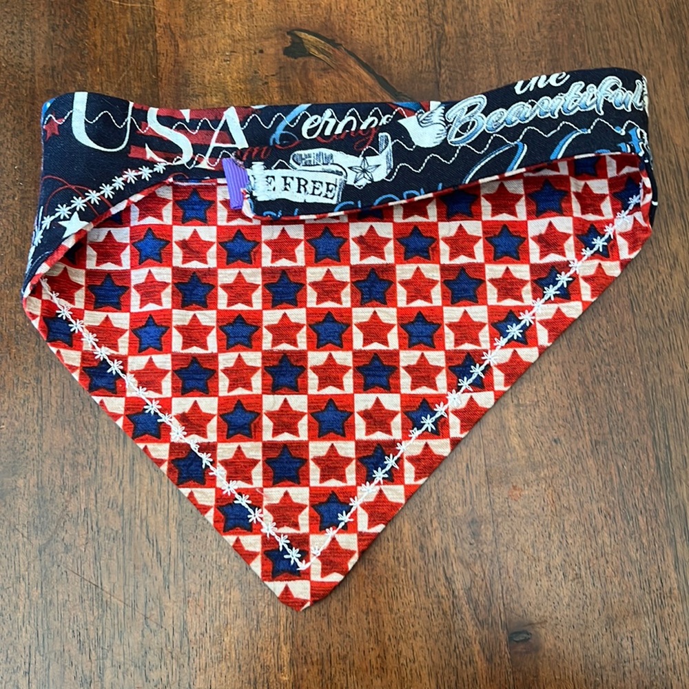 Patriotic dog bandanna